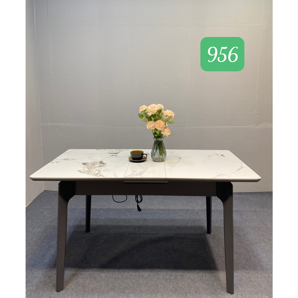 Bàn ăn ceramic bóng có bếp từ 956 1m1