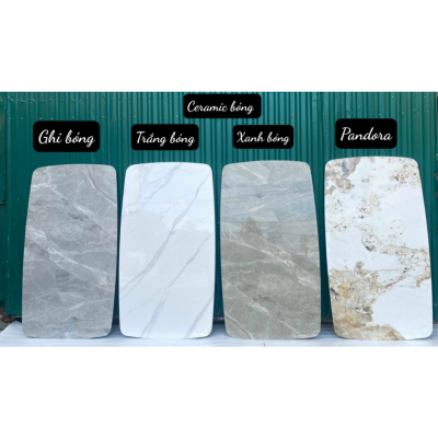 Mặt bàn đá Ceramic bóng 1m4