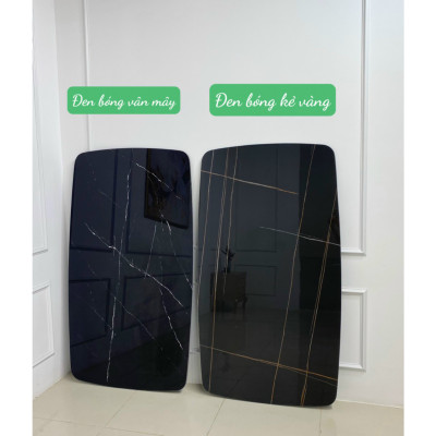 Mặt bàn đá Ceramic đen bóng 1m8